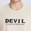 Devil : Beige Oversized Tshirt - Image 3