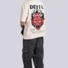 Devil : Beige Oversized Tshirt - Image 4