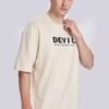 Devil : Beige Oversized Tshirt - Image 6