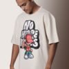 No Hope No Regrets Oversized T-Shirt Beige - Image 5
