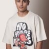 No Hope No Regrets Oversized T-Shirt Beige - Image 3