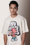 No Hope No Regrets Oversized T-Shirt Beige