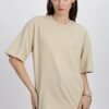 Girl's Solid Oversized : Beige - Image 5