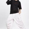 Girl’s Solid Oversized : Black - Image 5
