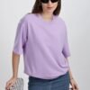 Girl's Solid Oversized : Lavender - Image 8