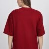 Girl's Solid Oversized : Red - Image 2