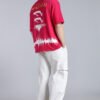 AWAKENED Oversized Graphic T-shirt - Hot Pink - Image 3