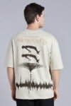 AWAKENED Oversized Graphic T-shirt – Beige